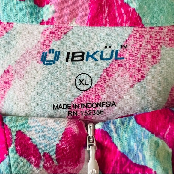 Ibkul Pink Long sleeve UPF 50 Athletic Golf Dress Mesh sleeve - Picture 2 of 6